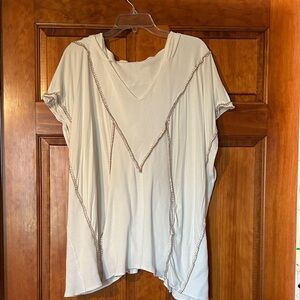 POL Cream Short Sleeve Women's Top